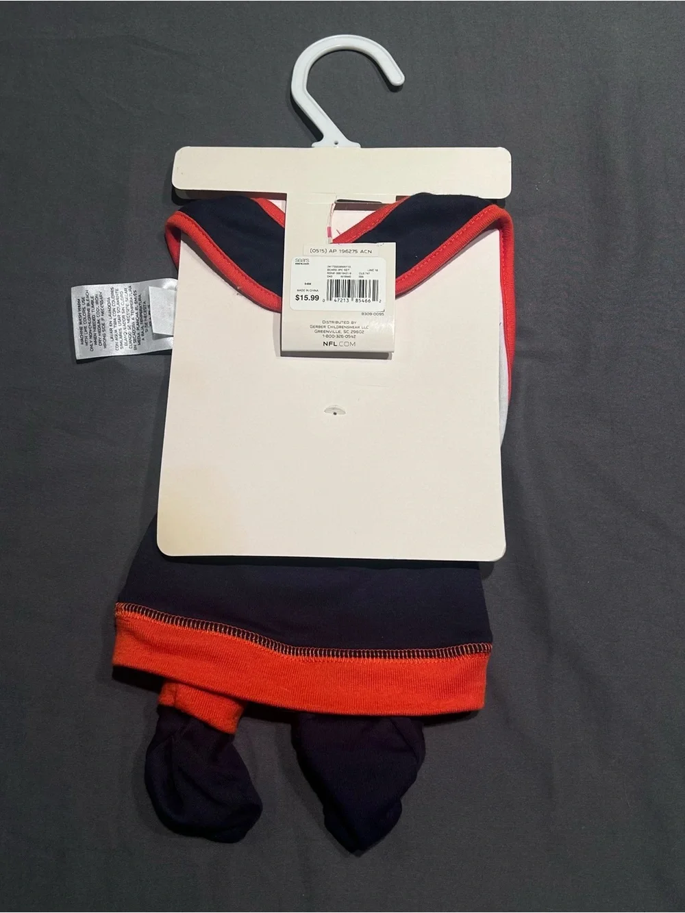 NFL Chicago Bears Bib, Hat, & Socks Baby 3 Piece Set